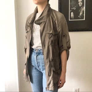 Calvin Klein Khaki Green Anorak Size Medium